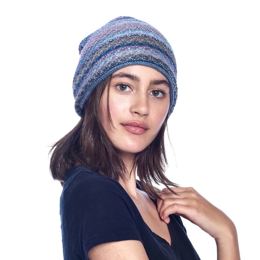 Turquoise ALPACA Knit Beanie